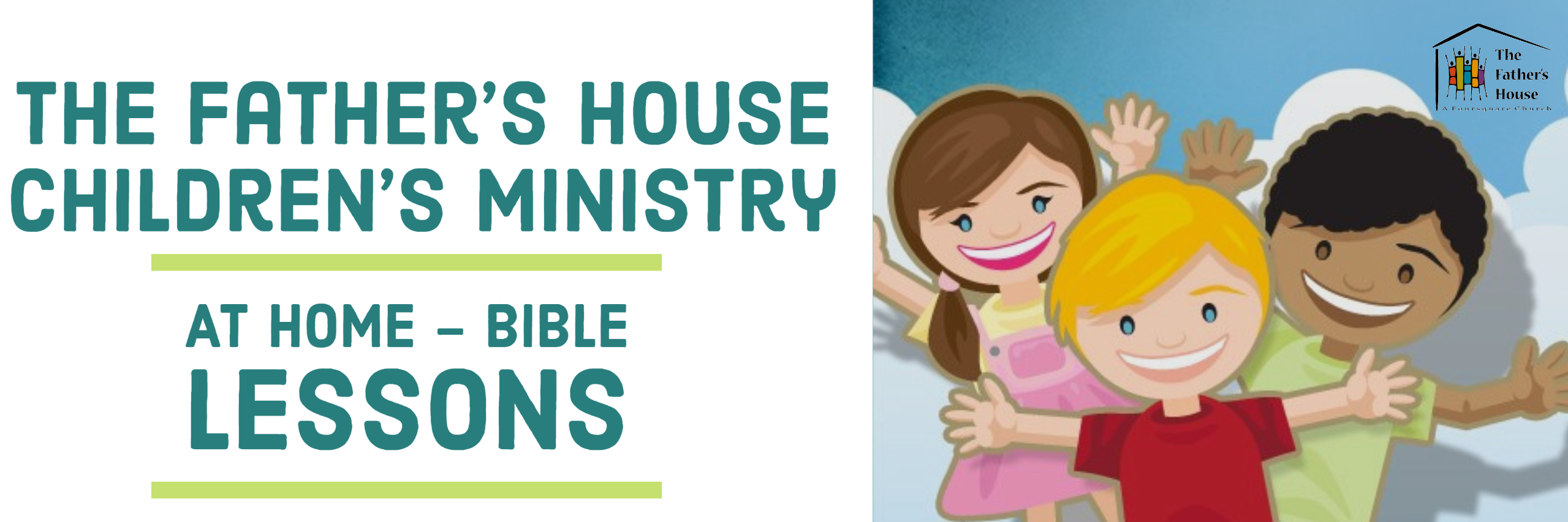 Children's Ministry At Home Lessons Banner